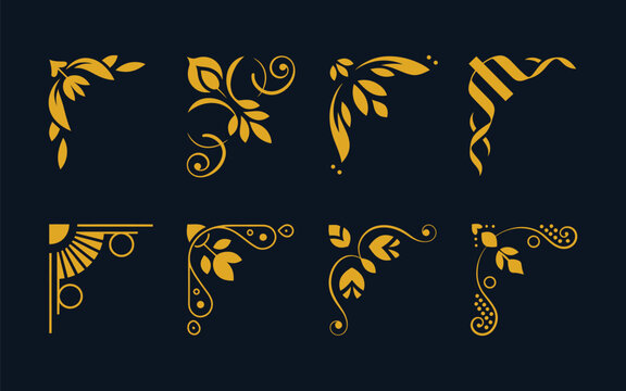 An Exquisite Collection of Elegant Decorative Corner Frame Designs for Ornate Borders and Embellishments.