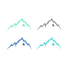 HILLS SIGN SYMBOL LOGO VECTOR ISOLATED ON WHITE