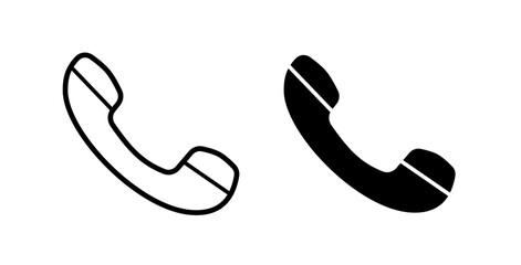 Phone icon set. Vector illustration.	