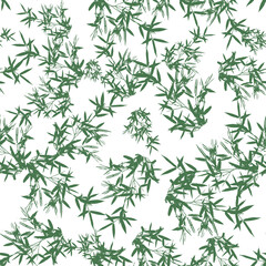 Fototapeta premium seamless pattern with green leaves