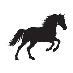 horse silhouette isolated on white