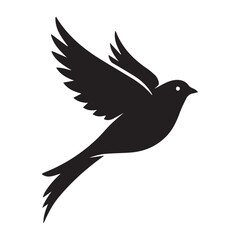 silhouette of a dove