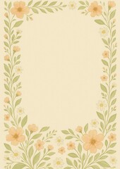 Simple floral frame without center texture