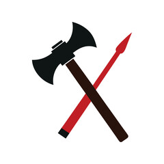 axe hammer vector art illustration