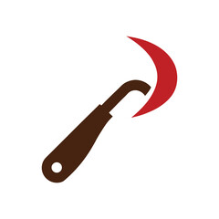 boat hook knife vector art illustration