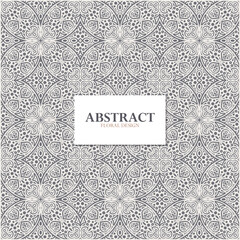 Elegant Vintage Style Abstract Floral Shape Seamless Repeat Pattern