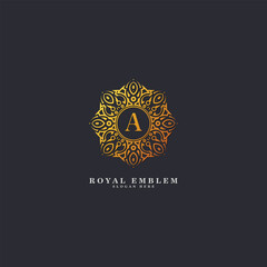 Luxury Decorative letter A logo
