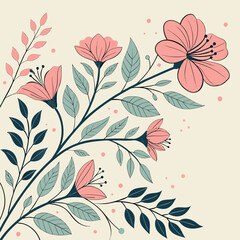 seamless floral background Ai-Generated