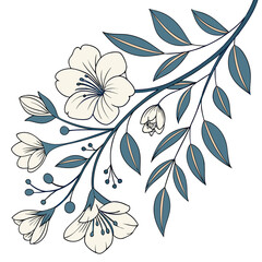seamless floral background with flowers Ai-Generated
