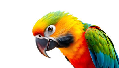 Colorful macaw parrot close-up studio setting wildlife photography bright background detailed view nature's beauty