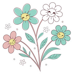 floral background with flowers Ai-Generated