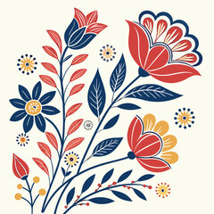 seamless pattern with flowers Ai-Generated
