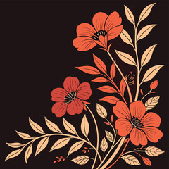 seamless floral background Ai-Generated