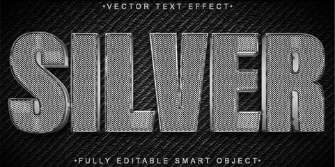  Silver Metal Luxury Elegant Shiny Premium Fully Editable Smart Object Text Effect