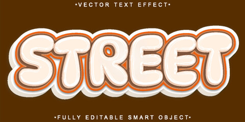 Colorful Orange Street Graffiti Vector Fully Editable Smart Object Text Effect