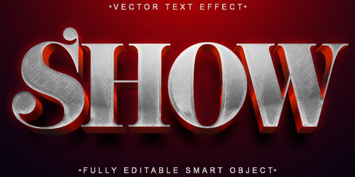 Show Film Scene Cinema Movie Theater Fully Editable Smart Object Text Effect
