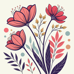 seamless floral pattern background Ai-Generated