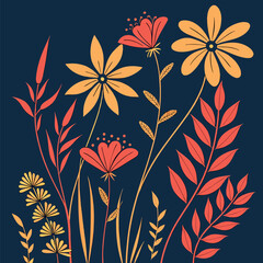 seamless floral background Ai-Generated