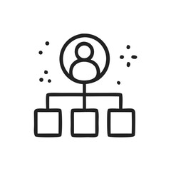 Organizational Chart Structure Icon. Vector.