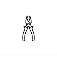 Combination Pliers Tool Minimalist Line Icon