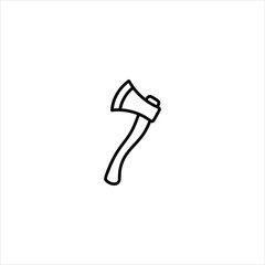 Felling Axe Tool Minimalist Line Icon