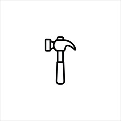Claw Hammer Tool Minimalist Line Icon