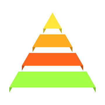 Triangle pyramid chart, infographic element, vector illustration.