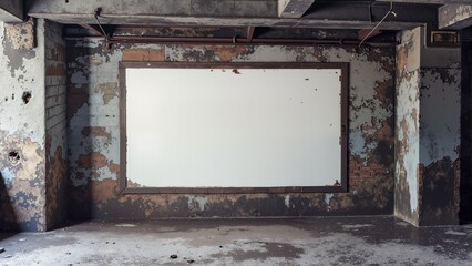 Empty Wall in Abandoned Industrial Space