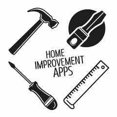Home improvement apps tools hammer screwdriver ruler