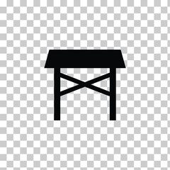 Table icon vector, filled flat sign, solid pictogram isolated on transparent background. Square dinner table line art vector icon for apps and websites. dinner table symbol illustration. Eps file 117.