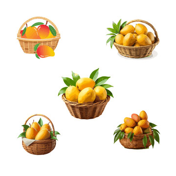 A set of Mango busket icon 2