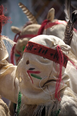 Traditional Cucurucho Costume during January Festival in Buesaco, Nariño, Colombia