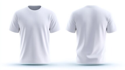 Blank t-shirt displayed on white background. Mockup apparel, fashion template, clothing design