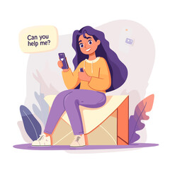 Digital Communication: A cheerful individual engages with their smart phone, illustrating the essence of digital communication and interaction.