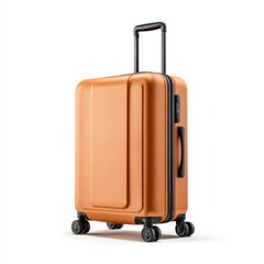 Luggage stands ready for travel, showcasing its durable design. Trip planning, holiday vacation, luggage set, wheeled suitcase, baggage, travel companion.