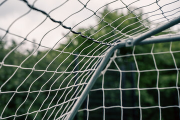 goalpost close on footballfield