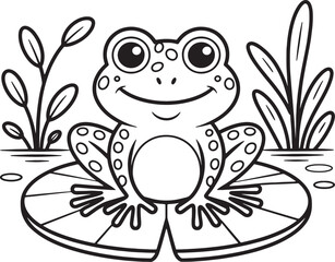 frog sitting on a leaf