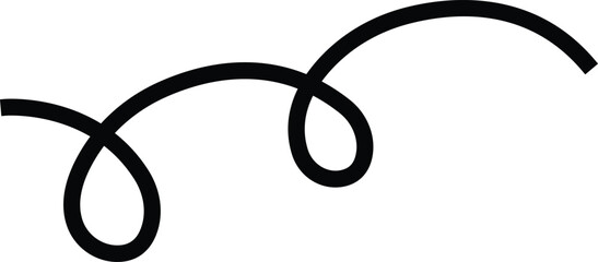 Line icon. Line path and location pin. Route location two pin sign line. Travel vector isolated on transparent background. line curve simple direction shape symbol