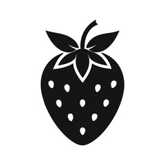 strawberry-silhouette-icon-on-white-background.eps