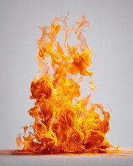 Intense flames rise in a vibrant display of energy. Fire, energy, heat, passion, destruction, and power.