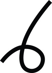 Line icon. Line path and location pin. Route location two pin sign line. Travel vector isolated on transparent background. line curve simple direction shape symbol