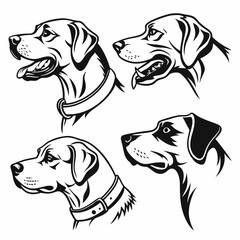 Dog head vector