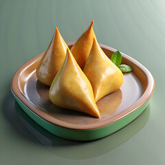 Golden treat trio on a plate.