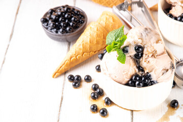 Bubble milk tea ice cream