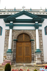 Ornate Lateral Door Detail at Iglesia de San Felipe, Pasto