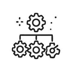 Gear System Organization Icon. Vector.