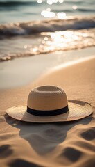 Straw Hat and Sand Shadows
