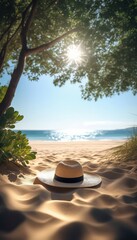 Straw Hat and Sand Shadows