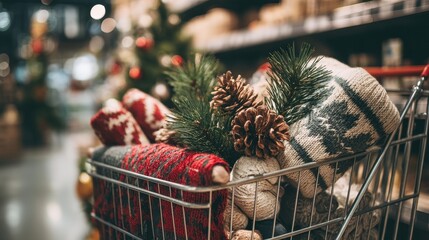 Sustainable Holiday Shopping Eco-Friendly Gifts in a Cart