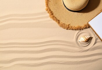 Straw Hat and Sand Shadows